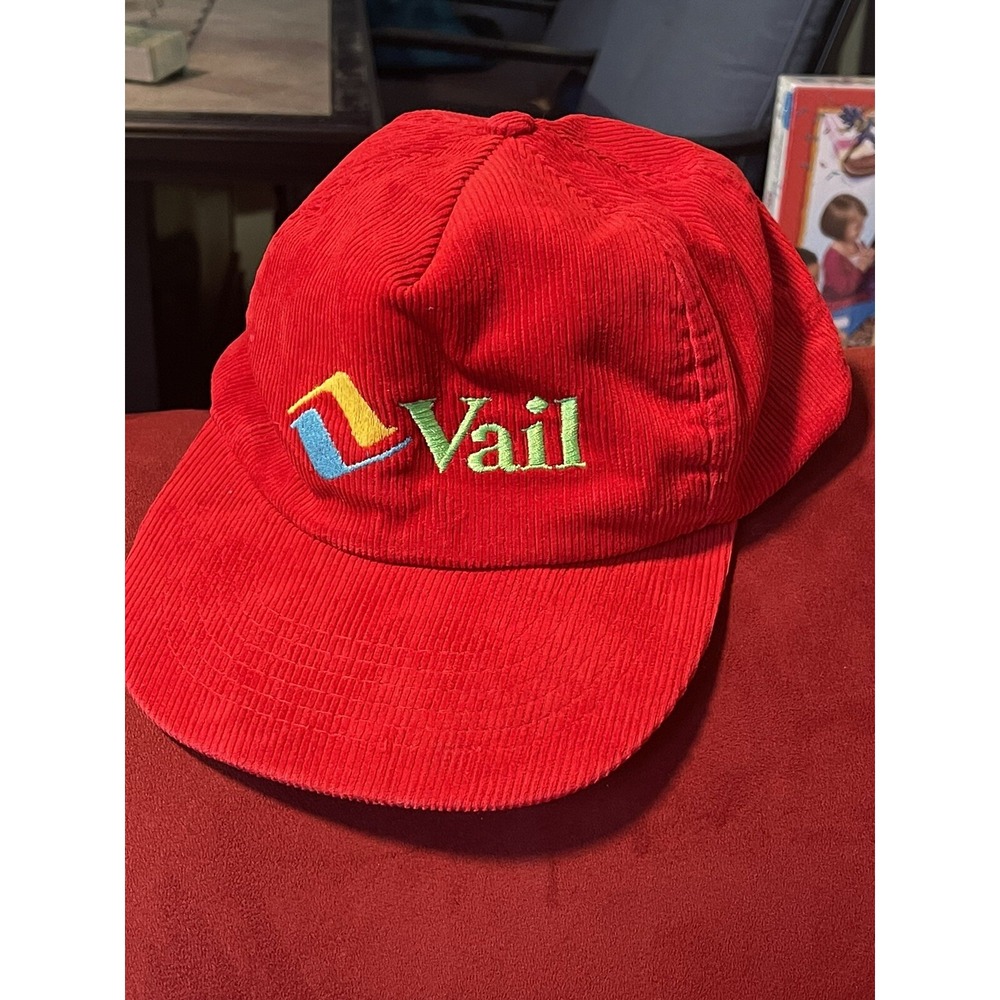Red Corduroy Baseball Cap